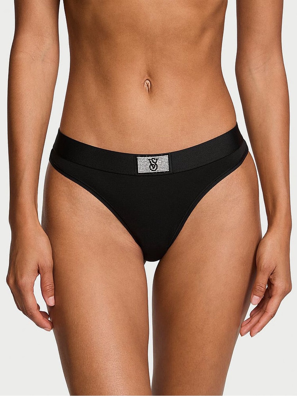 Victoria’s Secret Logo Cotton Shine Patch Thong